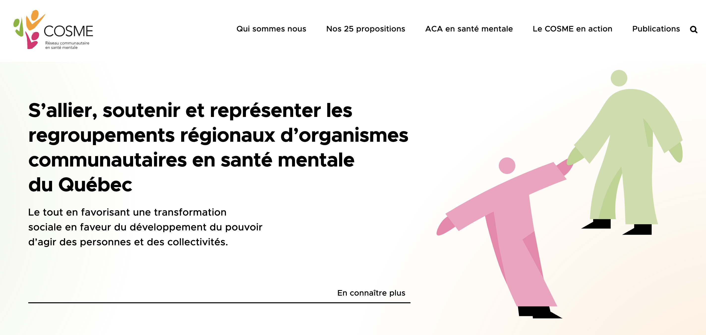 Communiqué – Le Réseau communautaire en santé mentale (COSME) dévoile son tout nouveau site web